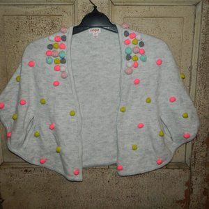 5/$25 Cat & Jack Pom Pom Sweater Cape Sz S/M (H-37)